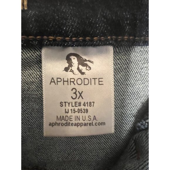 NWT Aphrodite women’s blue jeans size 3XL distressed back pockets stretch high w - Picture 11 of 12